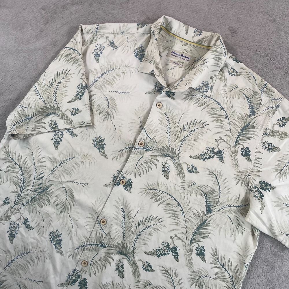 Tommy Bahama Heritage Tortola Silk Hawaiian Shirt Men 2XL Multi Original Fit